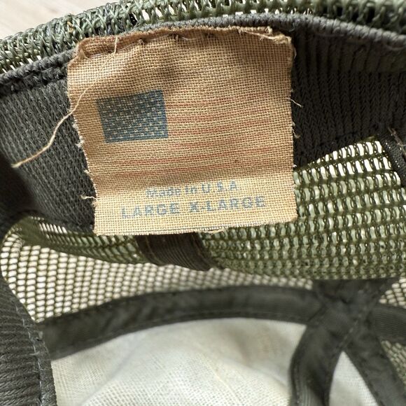 Vintage Ducks Unlimted Camo Patch Hat with Pins Made in USA Trucker Hunting Camp - Picture 12 of 14